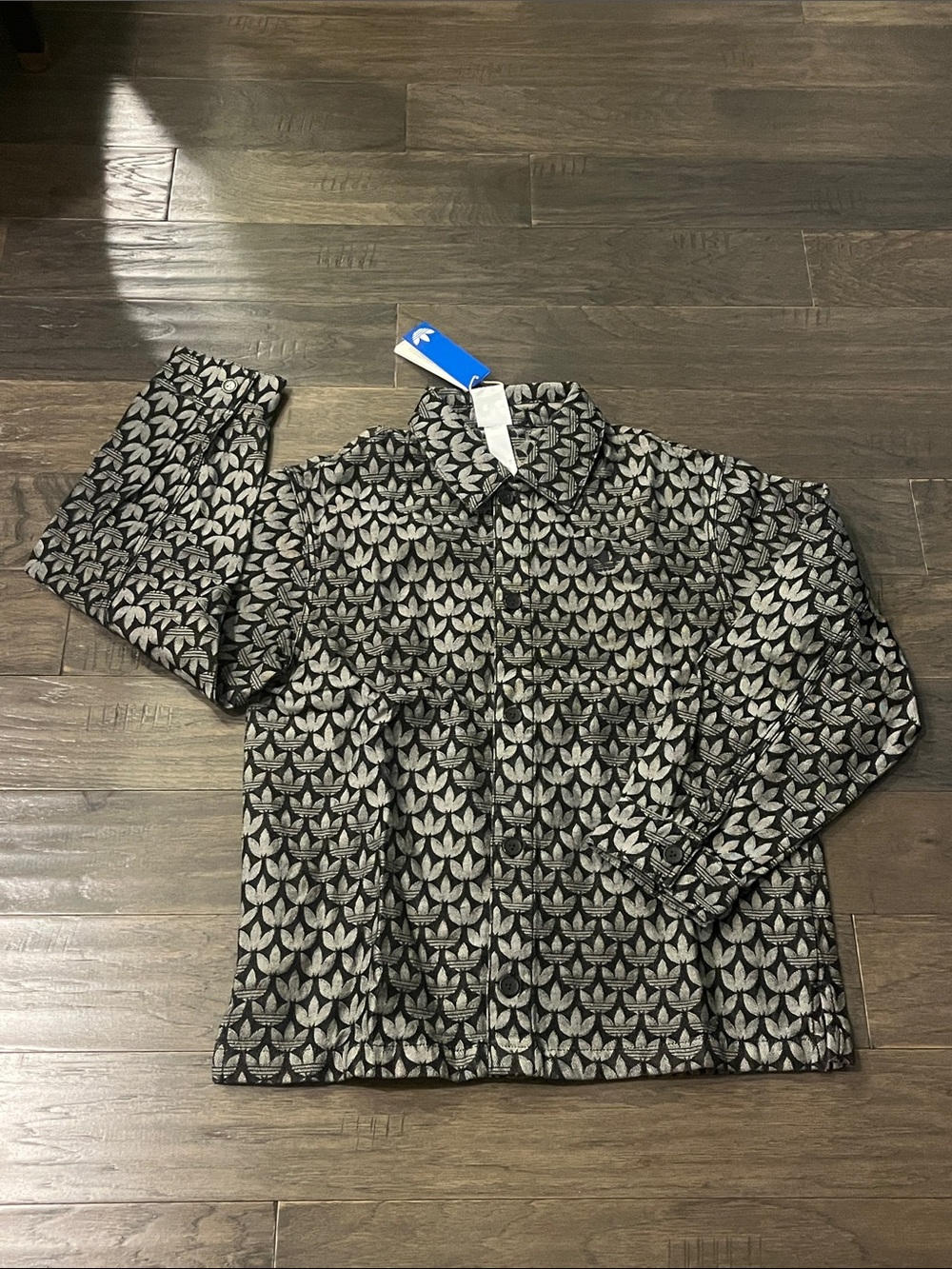 Adidas Monogram Denim Shirt new black Men’s Size Medium